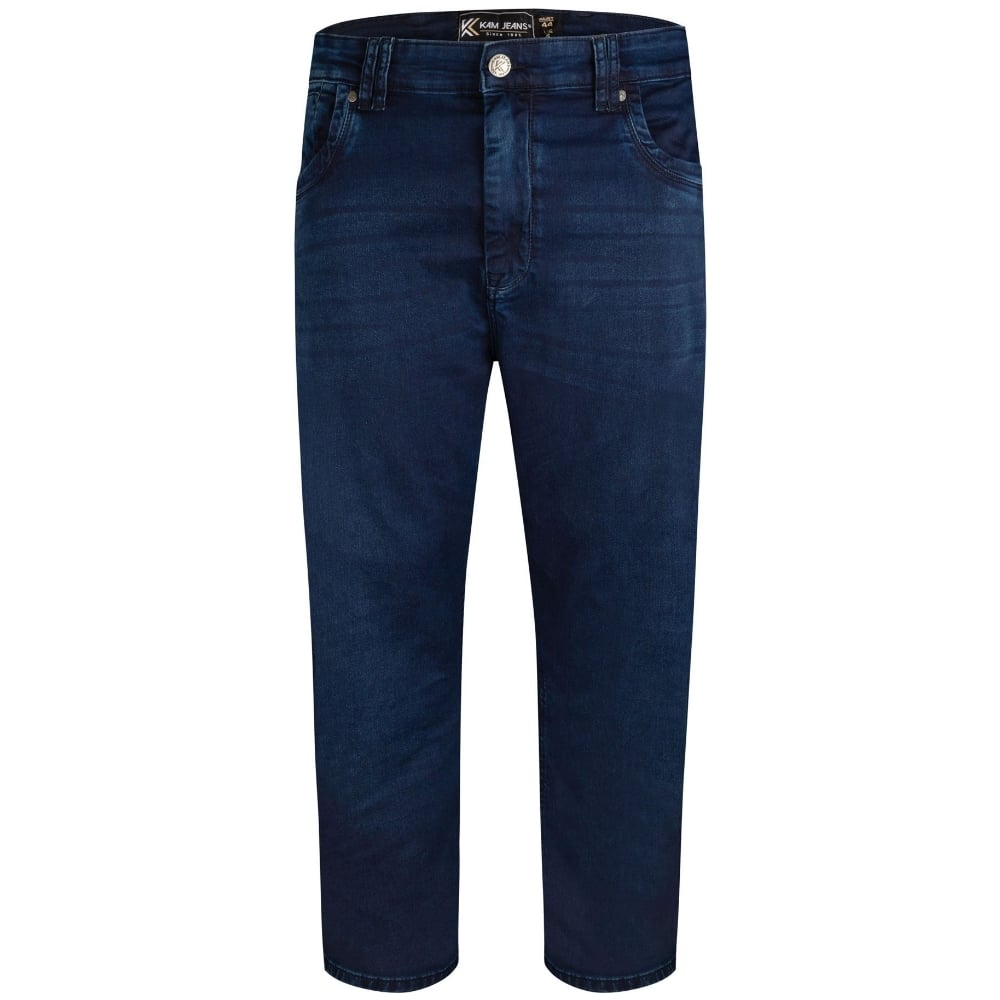 KAM JACOB Stretch Fit Knitted Denim Fashion Jeans MIDNIGH