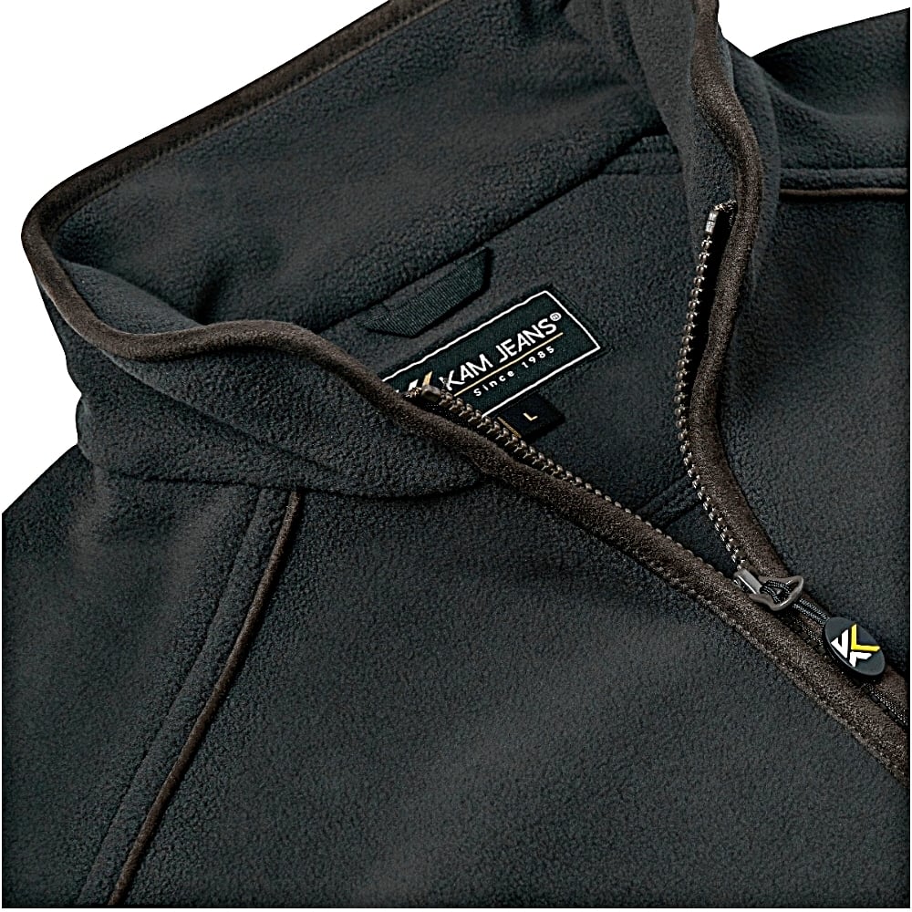 2XL to 8XL KAM Big Men's 1/4 Zip Fleece Jacket CHARCOAL KV151