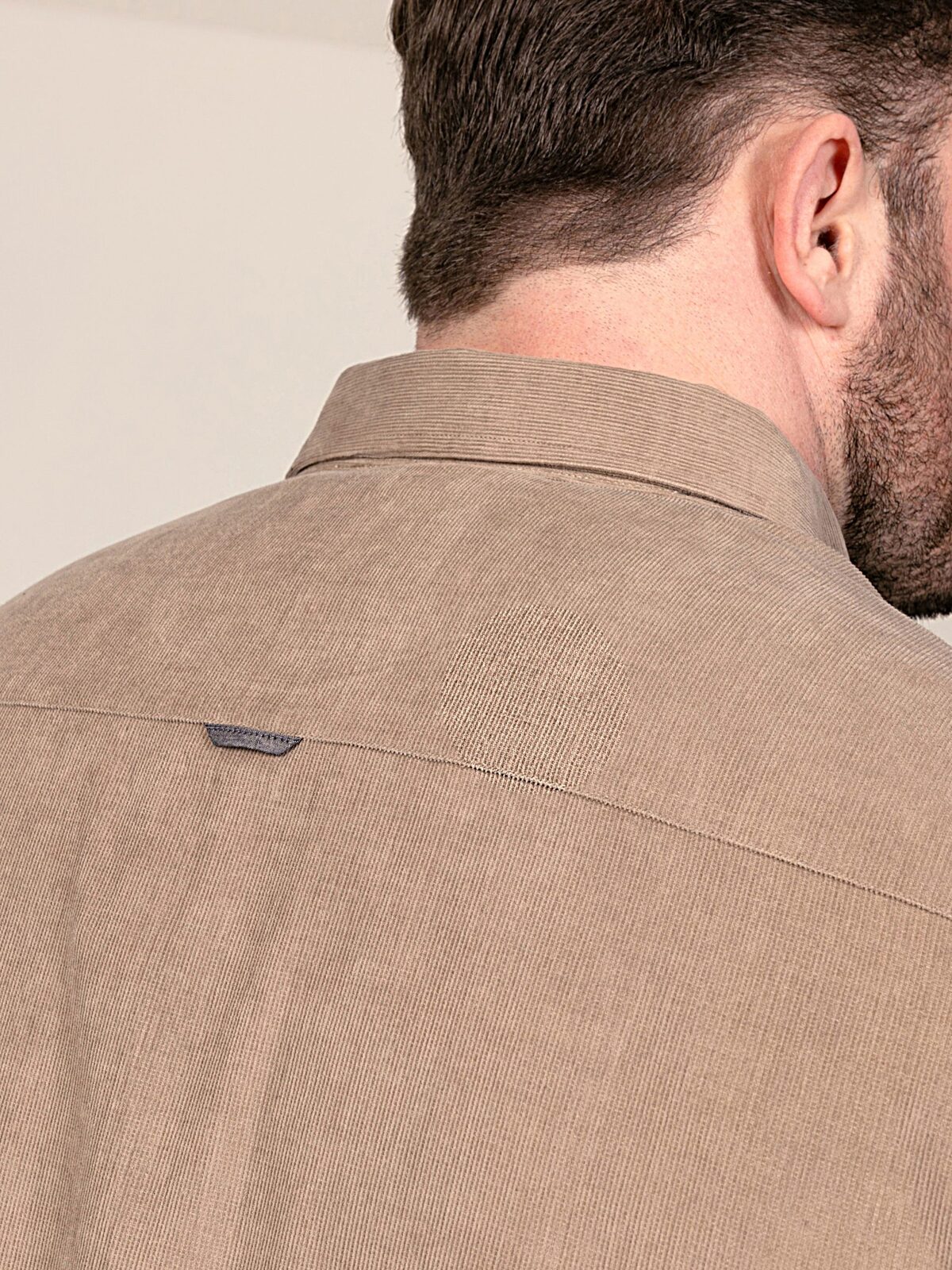 D555 CAREY Corduroy Shirt with Chest Pocket TAN112003