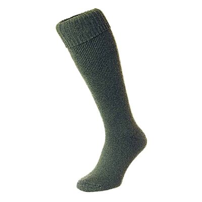 HJ-HALL Men’s Insulated Wool Wellington Sock GREEN 11/13 UK HJ608