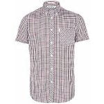 BEN SHERMAN LONG SLEEVE CHECK SHIRT BLACK/WHITE/RED