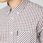 BEN SHERMAN LONG SLEEVE CHECK SHIRT BLACK/WHITE/RED