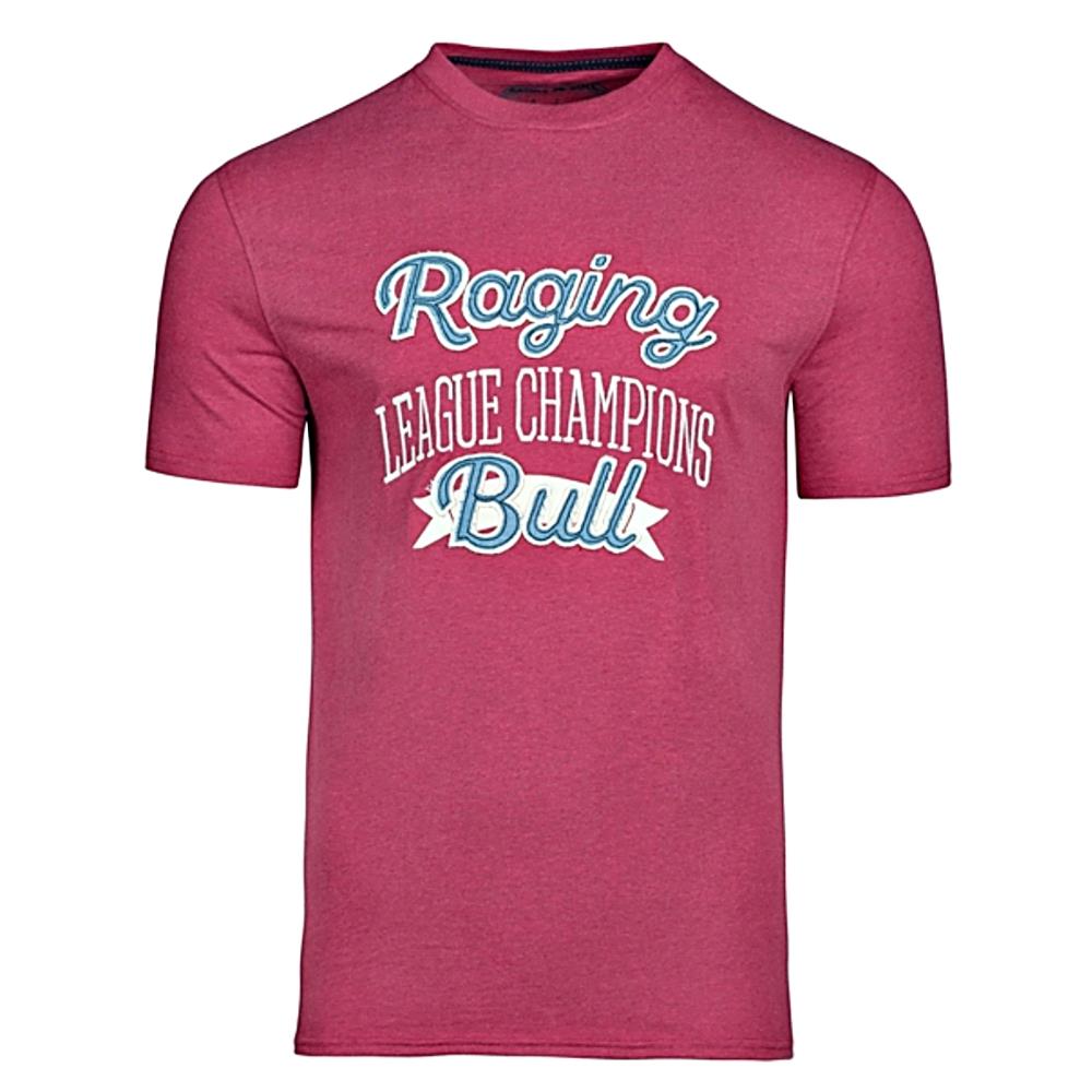 RAGING BULL CHAMBREY TEE WITH APPLIQUE DETAIL LEAGUE OF CHAMPIONS RED