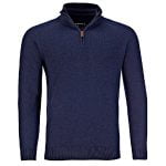 RAGING BULL KNITWEAR COTTON CASHMERE QUARTER ZIP FUNNEL NECK SWEATER