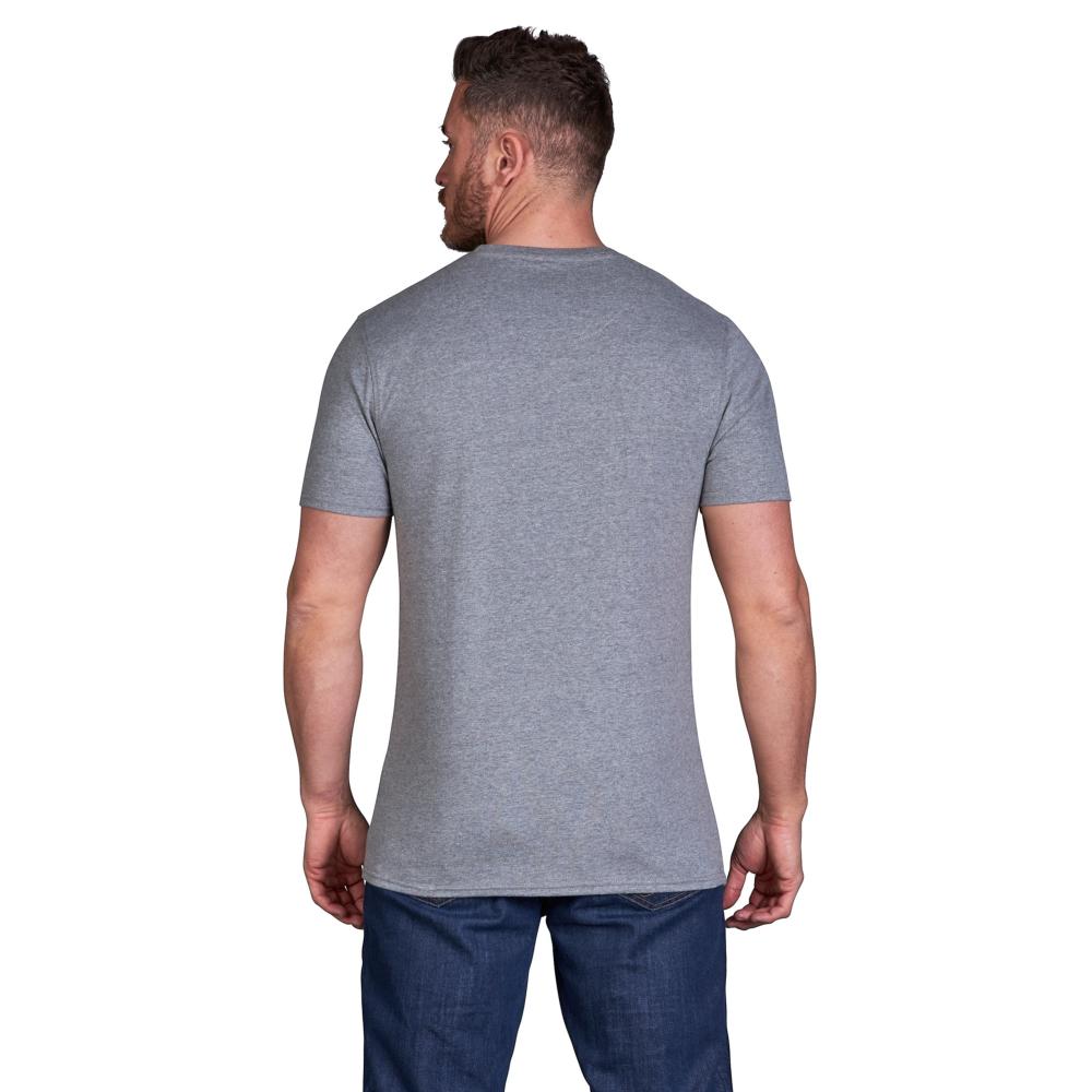 RAGING BULL TAKE LIFE BY THE HORNS PRINTED TEE GREY MARL