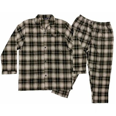 KINGS CLUB WARM BRUSHED COTTON CHECK PYJAMAS