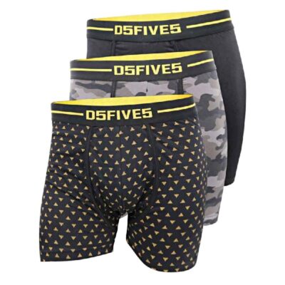 D555 SYLVESTER 3 PACK COTTON STRETCH PRINTED BOXER SHORTS