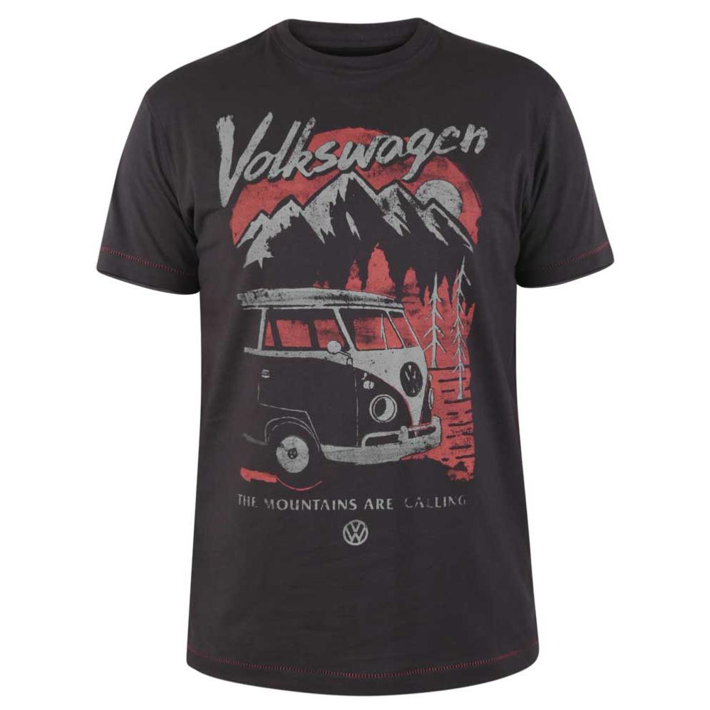D555 LONGLEAT OFFICIAL LICENSED VW PRODUCT CAMPERVAN PRINT T-SHIRT THE MOUNTAINS ARE CALLING