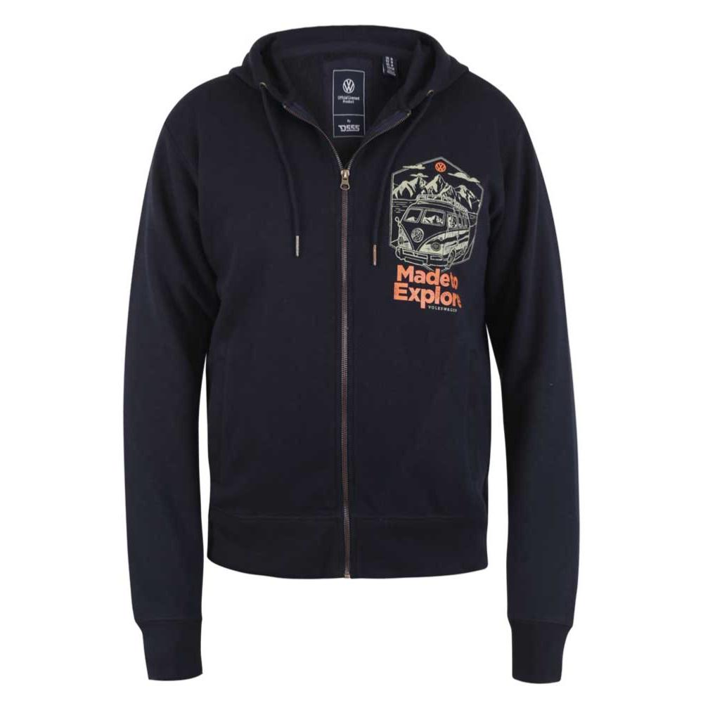 D555 ANSFORD VW OFFICIAL LICENSED HOODY MADE TO EXPLORE NAVY