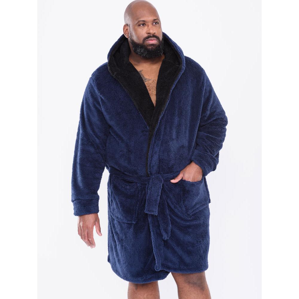 D555 NEWQUAY LUXURIOUSLY SOFT DRESSING GOWN WITH HOOD