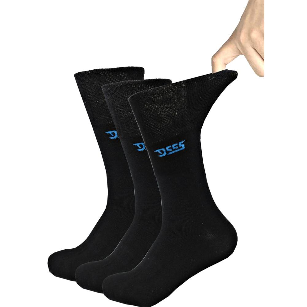 D555 HAROLD 3 PACK EXTRA WIDE FIT SOCKS WITH COMFORT TOP