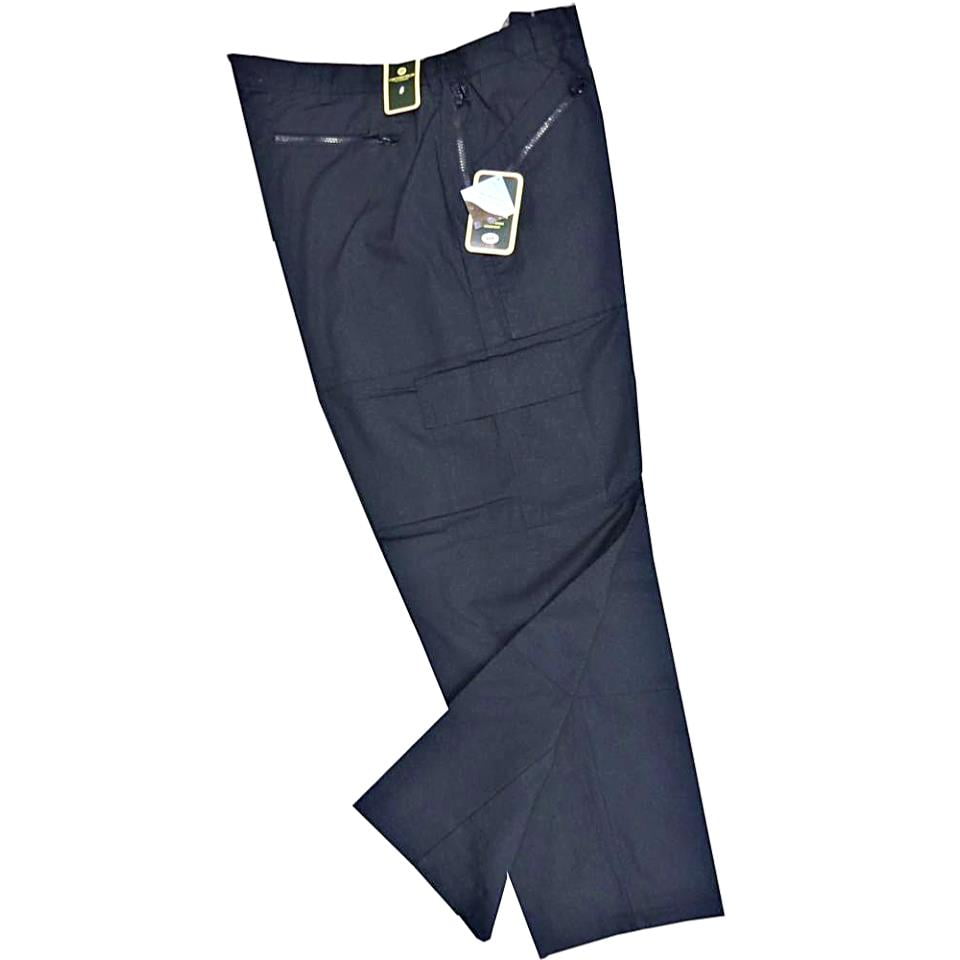 CARABOU ACTIVE WEAR MULTI POCKET OUTDOOR WORK TROUSERS NAVY