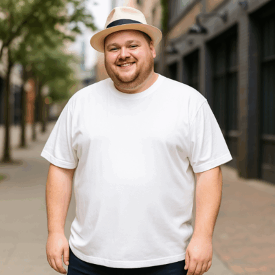 Espionage Big Mans Cotton Tee White T015