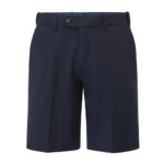 SKOPES Mens Big Peach Cotton Chino Shorts with Comfort Stretch Waist Navy