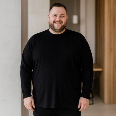 ESPIONAGE LONG SLEEVE TEE SHIRT BLACK
