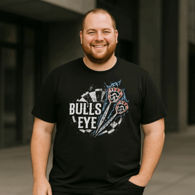 ESPIONAGE BULLSEYE PRINT TEE BLACK