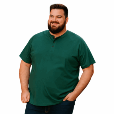 METAPHOR NATURAL COTTON GRANDAD TEE MOSS GREEN