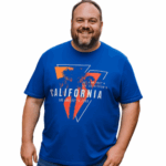 KAM CALIFORNIA PRINT TEE BLUE