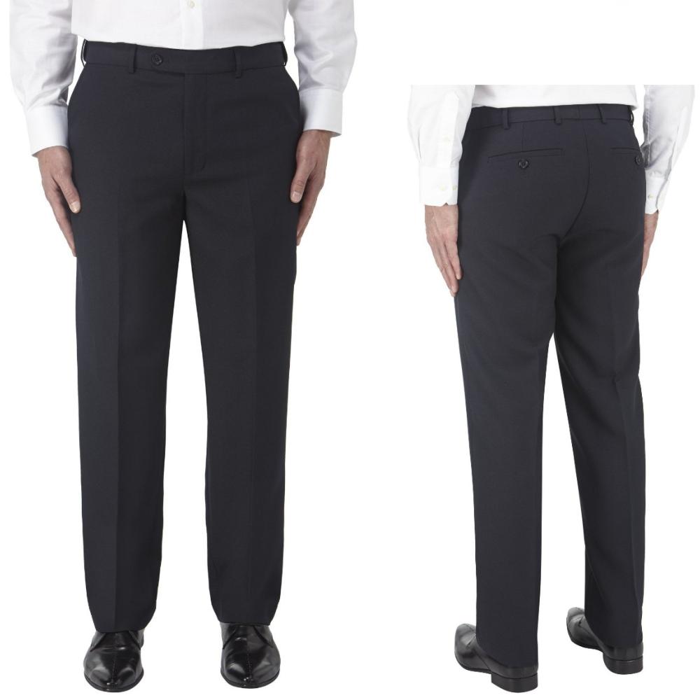 SKOPES BROOKLYN CLASSIC FLAT FRONT TROUSERS NAVY