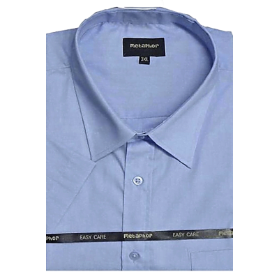 METAPHOR SHORT SLEEVE PLAIN SHIRT BLUE