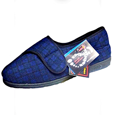 COMFYLUX GEORGIE WIDE FIT VELCRO COMFORT SLIPPERS