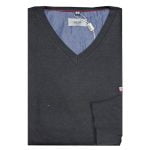 NORTH 56’4 COTTON VEE NECK SWEATER BLACK