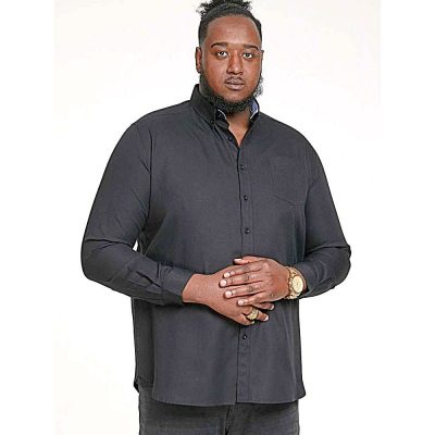 D555 RICHARD OXFORD LONG SLEEVE SHIRT BLACK