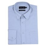 DOUBLE TWO LONG SLEEVE OXFORD SHIRT BLUE