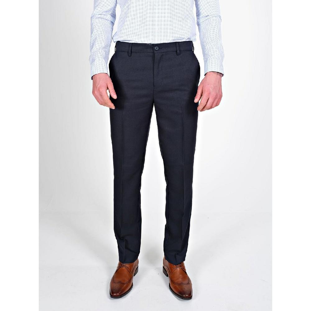 FARAH FLEX TROUSERS WITH SELF ADJUSTING WAISTBAND NAVY