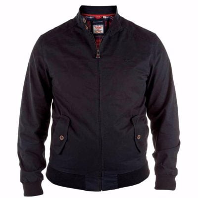 D555 Windsor Tall Fit Classic Harrington Jacket Black
