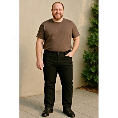 HOME PAGE 52 KAM BIG MANS STRETCH JEANS BLACK KBS101
