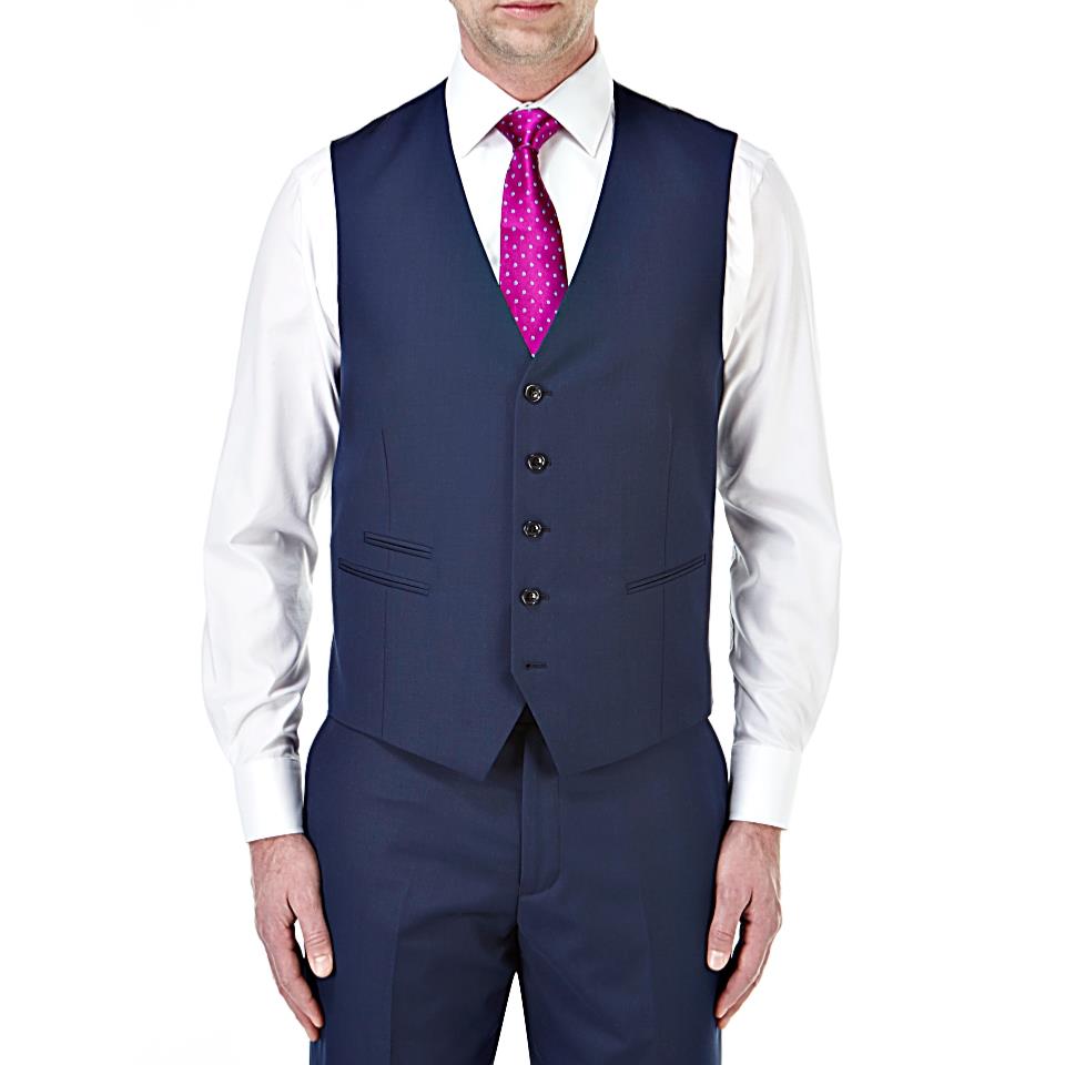SKOPES JOSS CONTEMPORARYTAILORED WAISTCOAT ROYAL BLUE