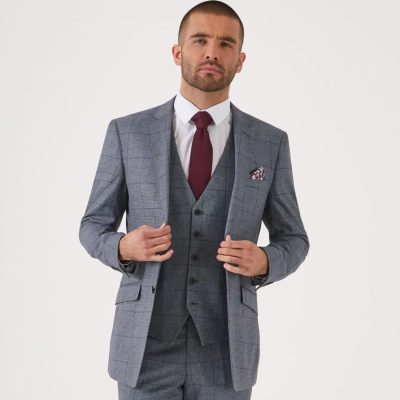 REECE - SKOPES TAILORED HERITAGE CHECK JACKET BLUE CHECK