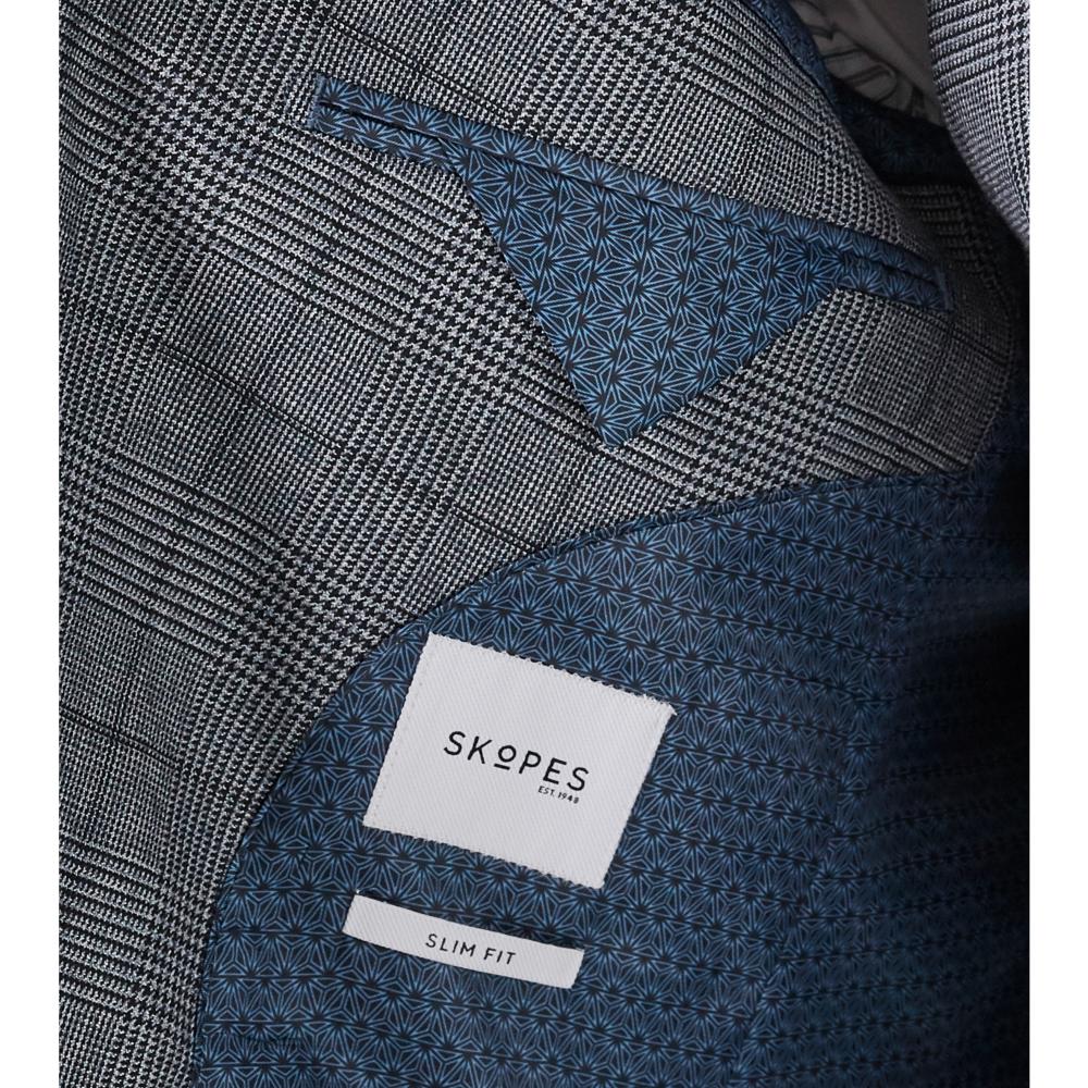 SKOPES REECE TAILORED HERITAGE CHECK JACKET BLUE CHECK