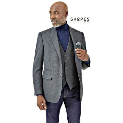 SKOPES RUTHIN WOOL BLEND COUNTRY INSPIRED JACKET TEAL