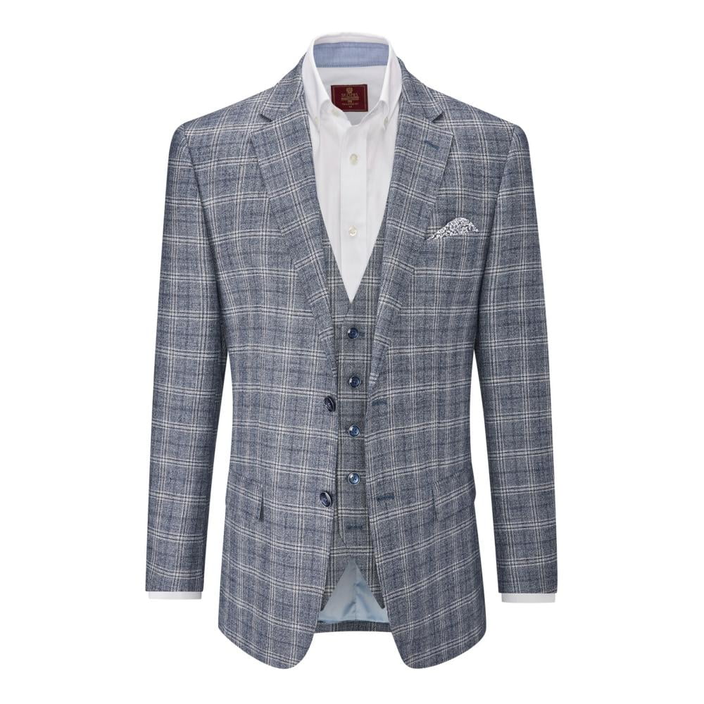 SKOPES SYRACUSE LUXURY COLLECTION LINEN / WOOL CHECK SPORTS JACKET