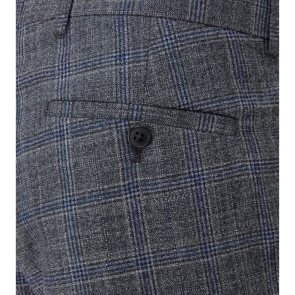SKOPES ACARO NEW LYFCYCLE SUIT RANGE GREY AND BLUE CHECK TROUSERS
