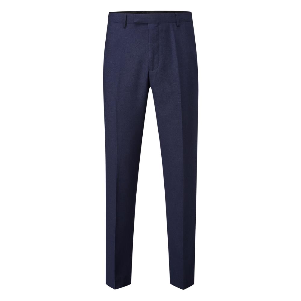 SKOPES HARCOURT TEXTURED TWEED EFFECT TROUSERS BLUE