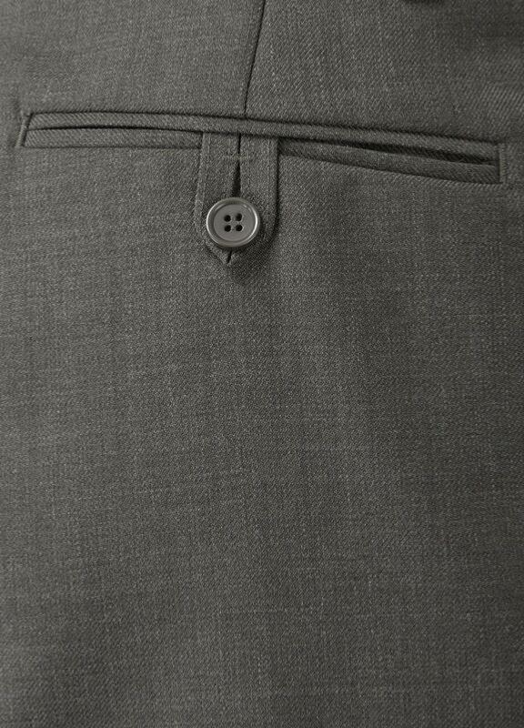 SKOPES WEXFORD FLAT FRONT WOOL BLEND CLASSIC TROUSER WITH STRETCH WAIST LOVAT