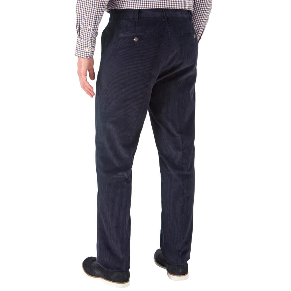 SKOPES LEWIS CORDUROY TROUSERS WITH ACTIVE WAIST NAVY