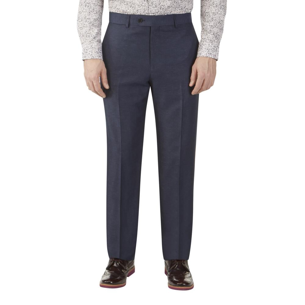 SKOPES CARLO LINEN BLEND TROUSERS NAVY