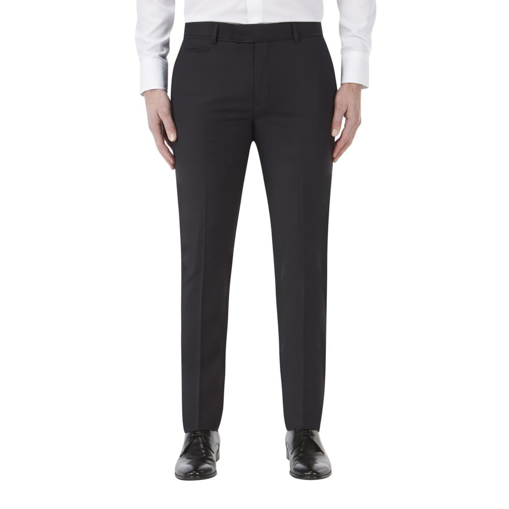SKOPES NEWMAN EVENING DRESS SUIT TROUSERS BLACK SHADOW CHECK