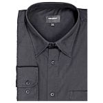 METAPHOR LONG SLEEVE PLAIN SHIRT BLACK