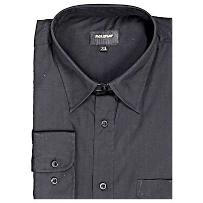 METAPHOR LONG SLEEVE PLAIN SHIRT BLACK