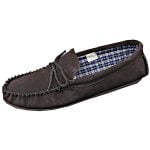 MOKKERS SUEDED LEATHER MOCASSIN SLIPPERS BROWN