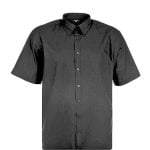 ESPIONAGE SHORT SLEEVE SHIRT BUTTON DOWN COLLAR BLACK SH149