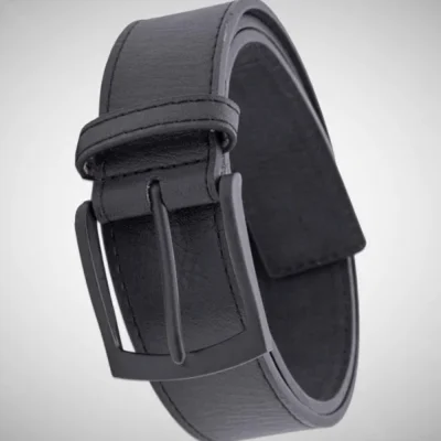 D555 Big Mans Ozzy Square Belt with Matt Buckle Black