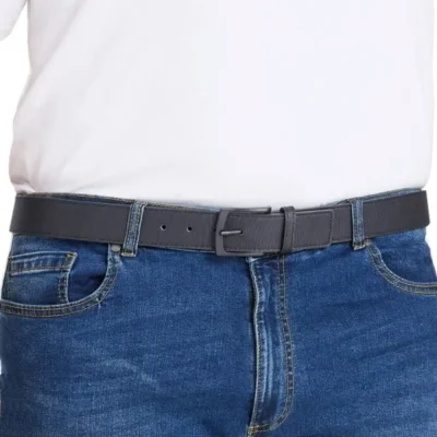 D555 Big Mans Ozzy Square Belt with Matt Buckle Black