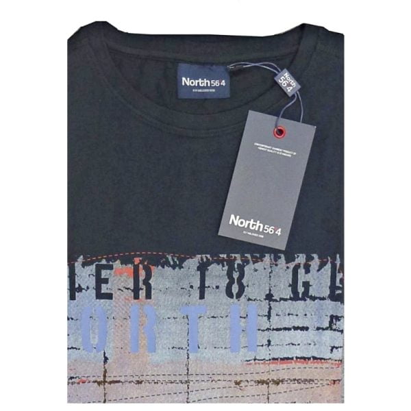 NORTH 56'4 NATURAL COTTON TEE WITH GRAPHIC PRINT PIER 18