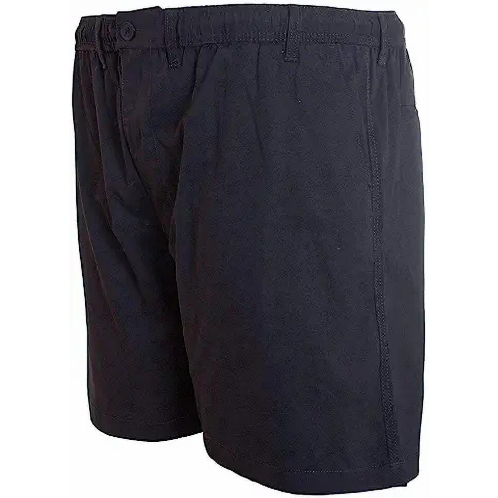 ESPIONAGE STRETCH TWILL COTTON CASUAL SHORTS WITH ELASTICATED WAISTBAND NAVY